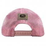 John Deere Hat Vintage Logo Cap- Glitter Mesh Pink - Kids Size